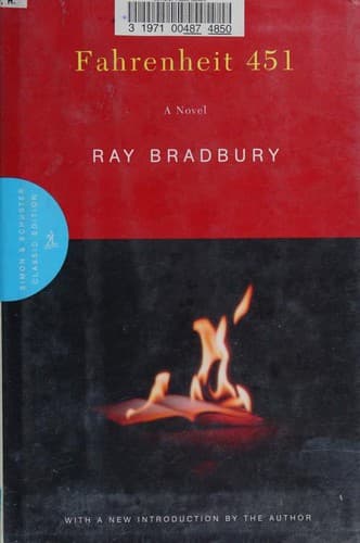Fahrenheit 451 by Ray Bradbury book cover
